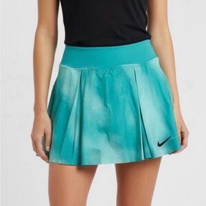 Nike Women's Dri-FIT mini tennis skirt skort Pleated Aqua teal FQ2153-474 medium